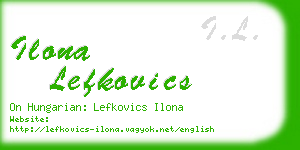 ilona lefkovics business card